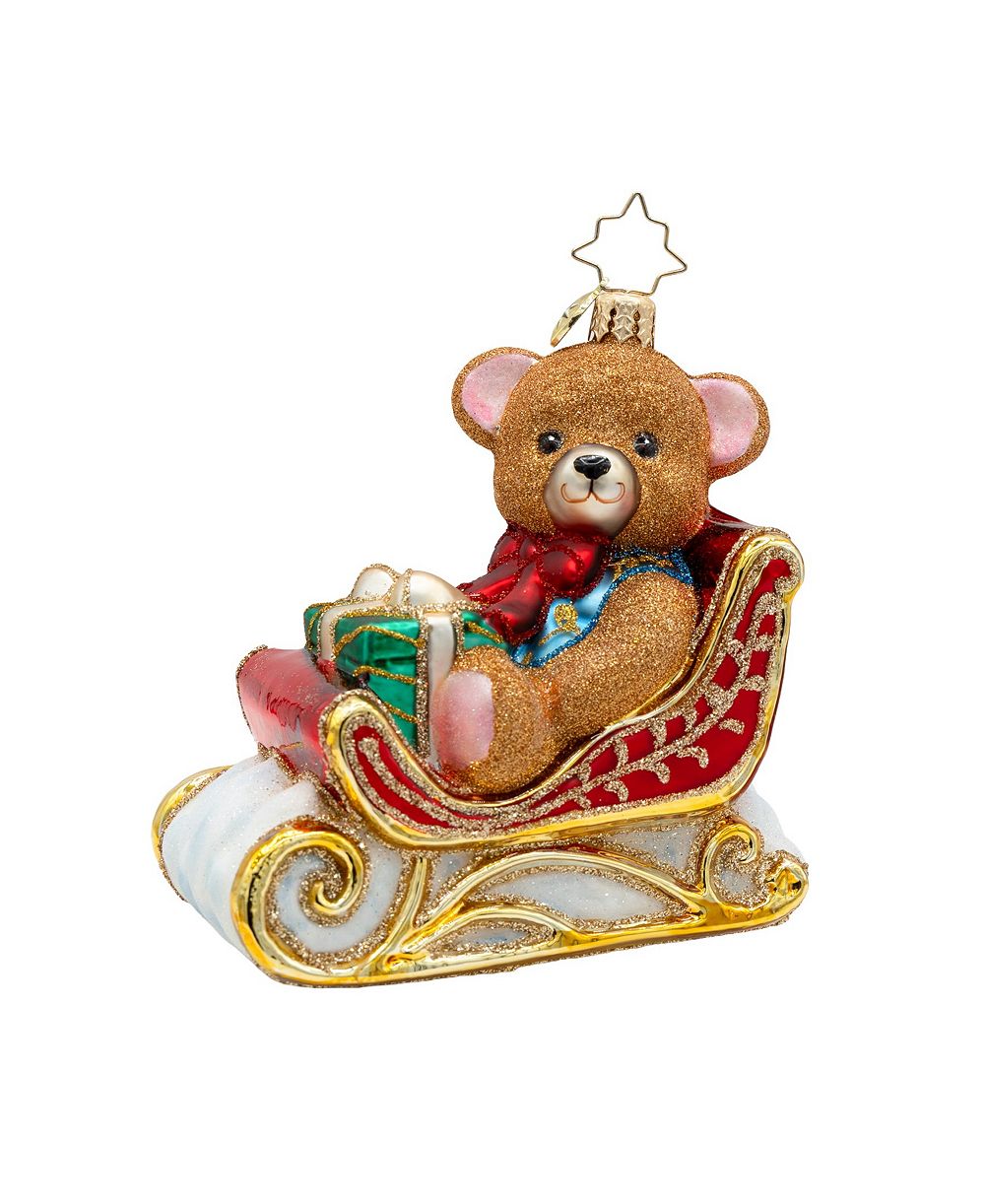 Christopher Radko украшение Beary Merry Sleigh, 4.25"