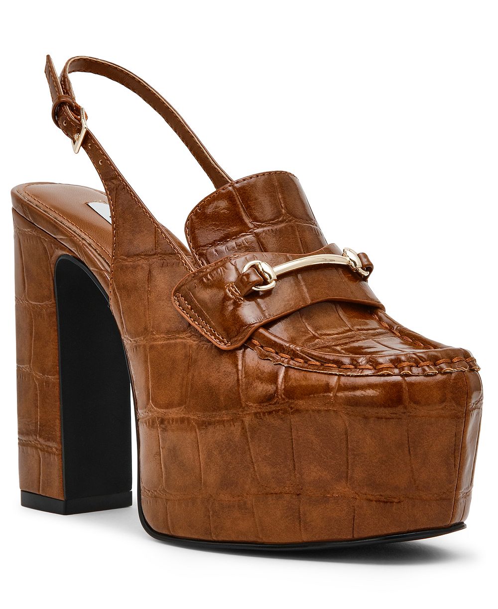 Steve Madden Women's Quinn High Platform Slingback Loafer Pumps