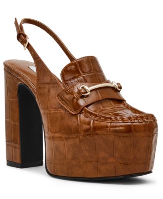 Steve Madden Women's Quinn High Platform Slingback Loafer Pumps