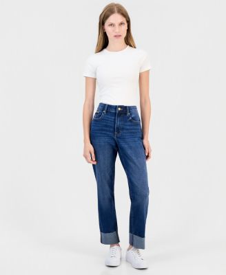 Nautica женские джинсы с прямой штаниной и манжетами на щиколотке