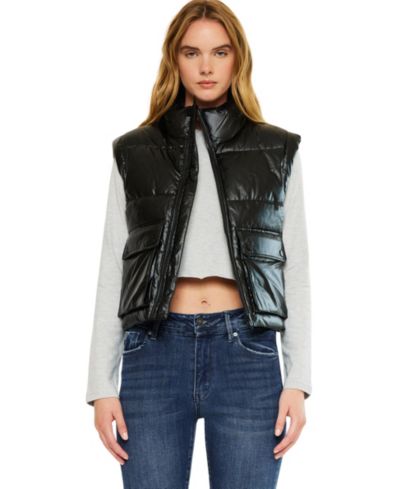 Женский укороченный жилет-пуховик KanCan Obsidian Cropped Puffer Vest