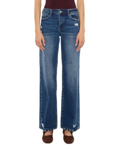 KanCan Essential Women's Dania High Rise Wide-Leg Jeans