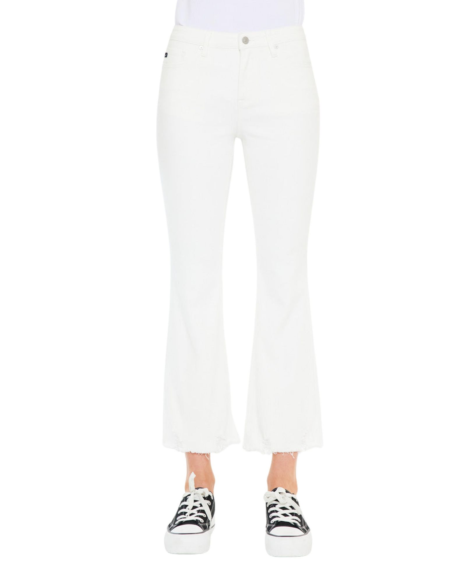 KanCan Essential Women's Volumina High Rise Crop Bootcut Jeans