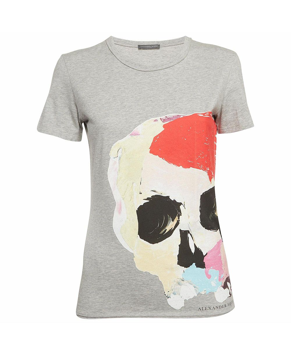 Pre-Owned Alexander Mcqueen Women's Graphic Jersey Print T-Shirt