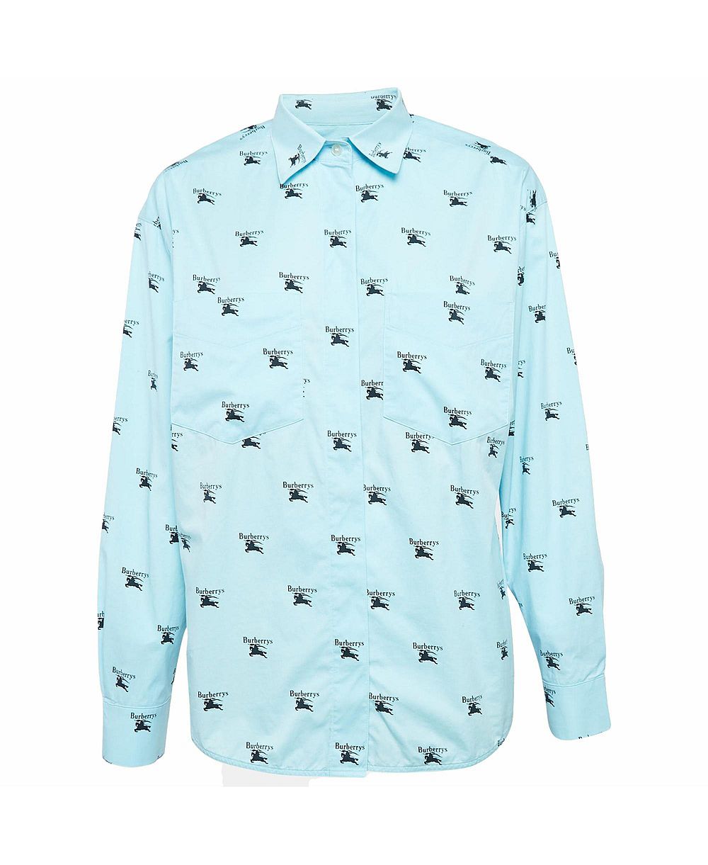 Б/у рубашка Burberry Women's Logo Print Cotton Oversized