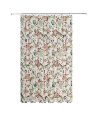 Ellis Curtain Brissac Classic Floral Design Buttonholes Shower Curtain