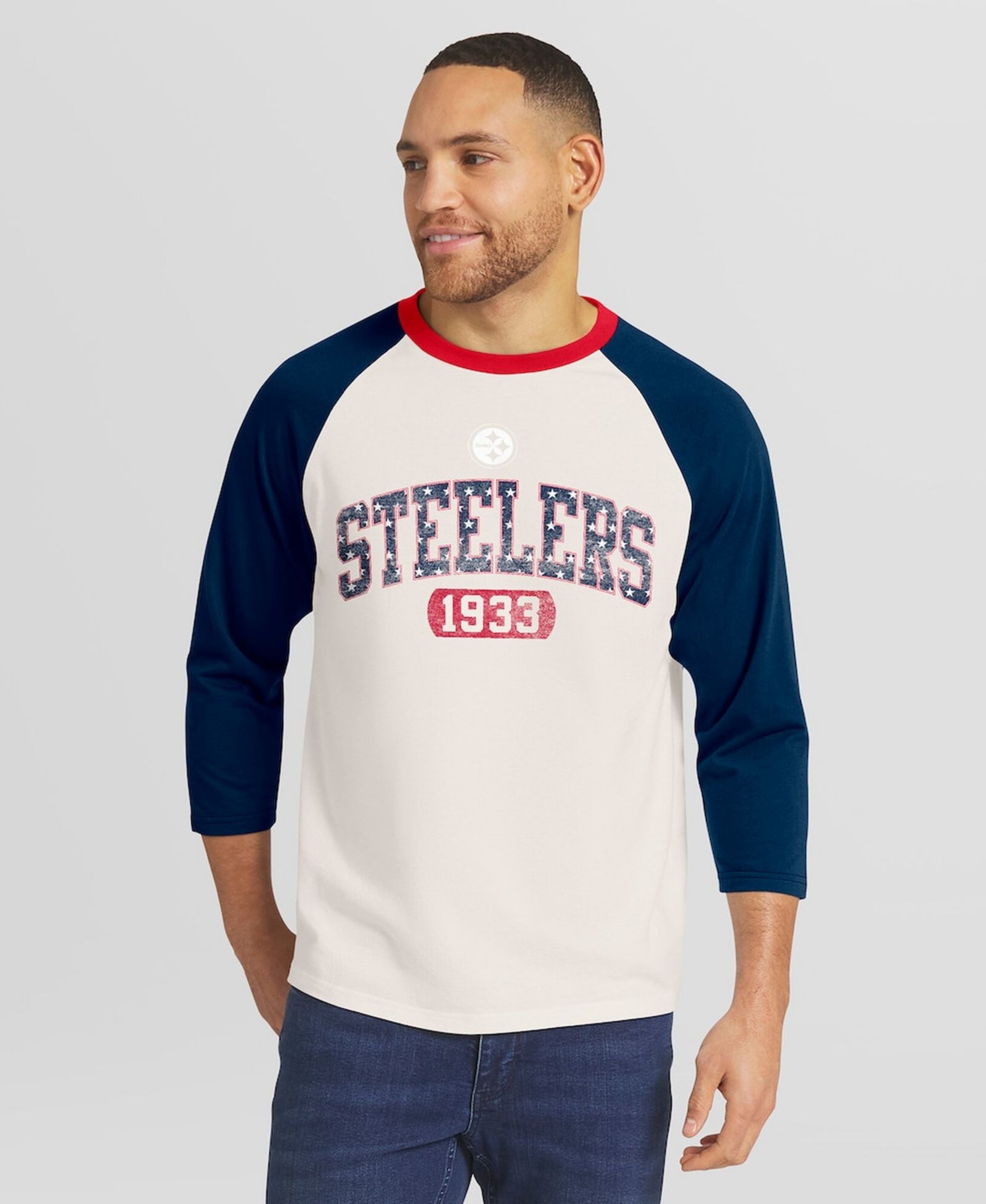 Мужская футболка Fanatics Pittsburgh Steelers Americana с коротким рукавом