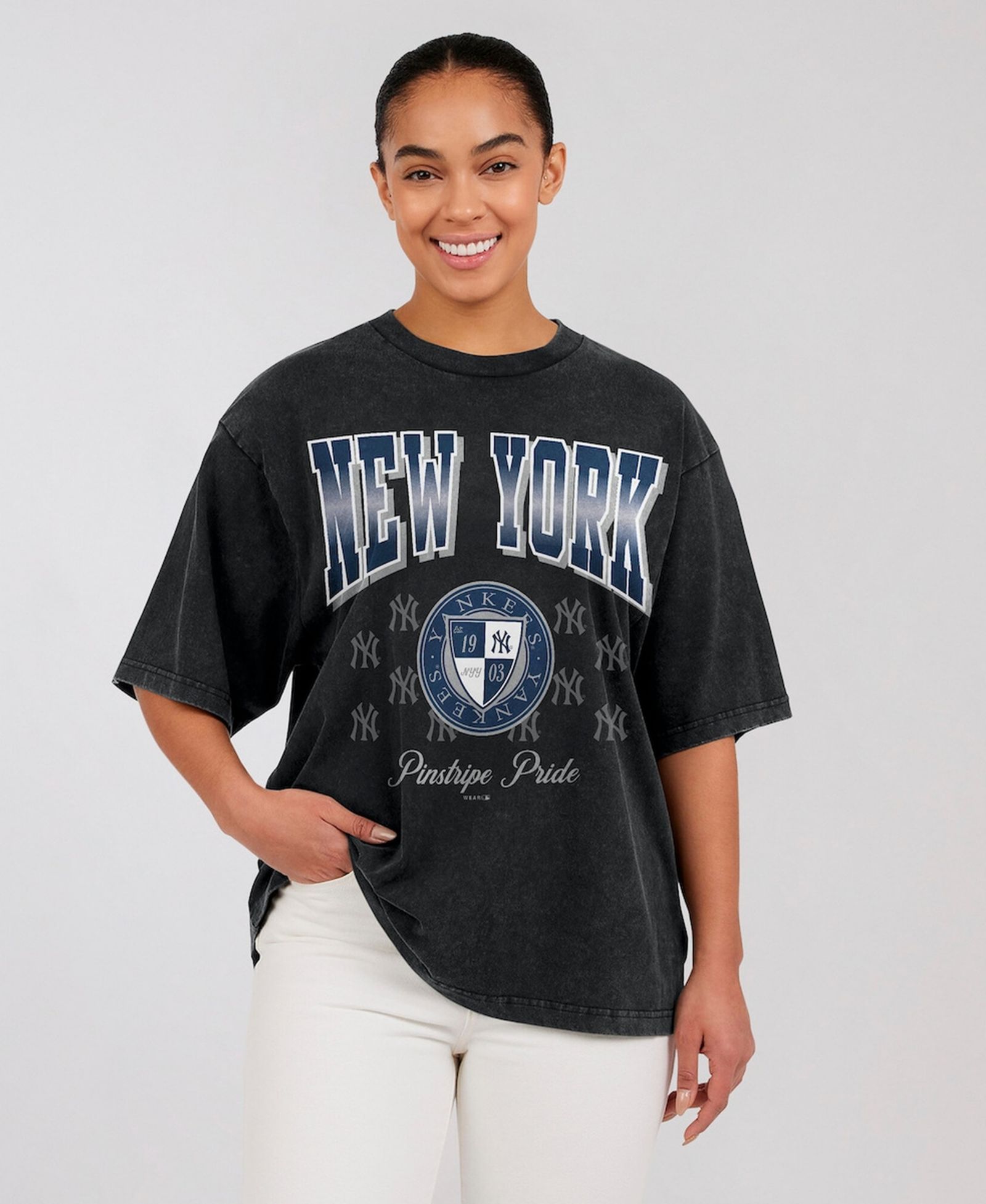 WEAR by Erin Andrews футболка oversized New York Yankees, Женский