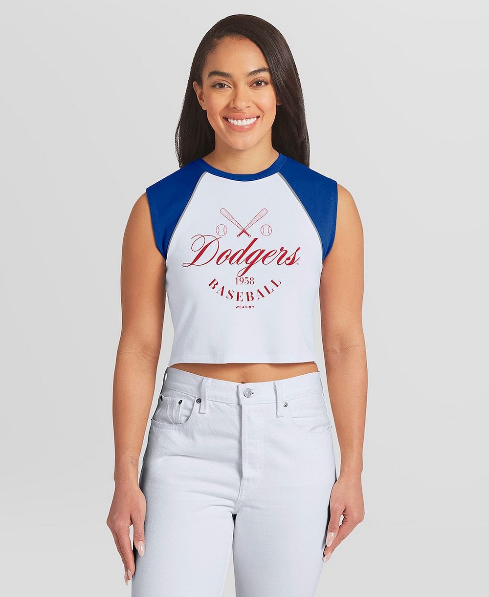 Женский укороченный топ WEAR by Erin Andrews Los Angeles Dodgers