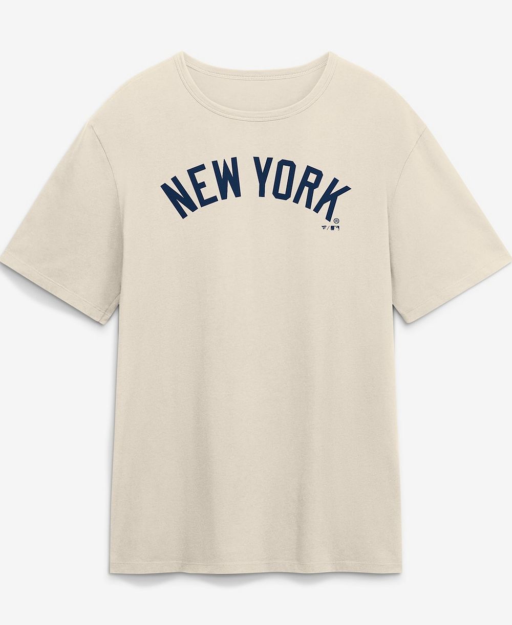 Мужская футболка Fanatics New York Yankees, бежевая, с логотипом Legacy