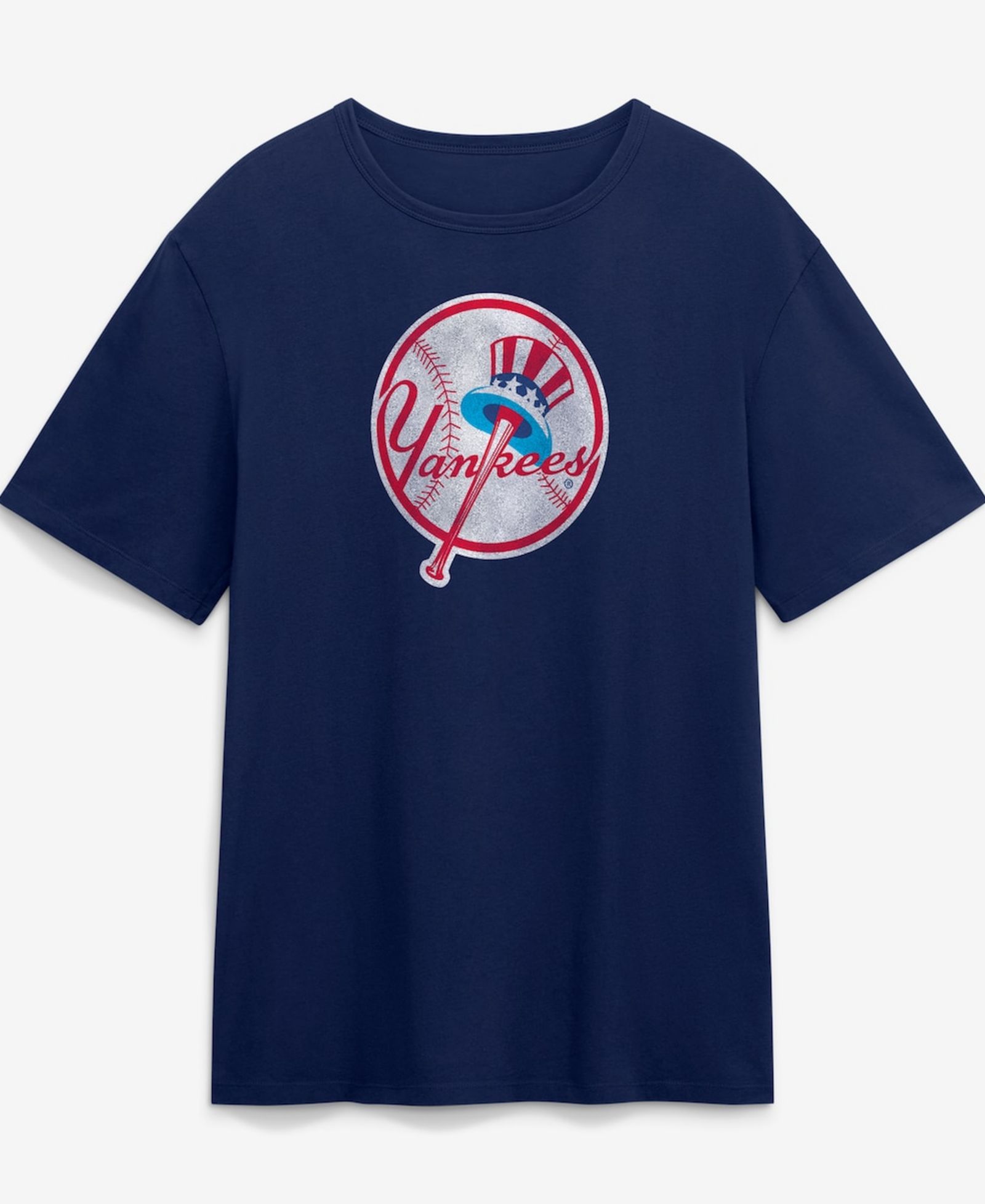 Мужская футболка Fanatics Navy New York Yankees Vintage Logo Legacy T-Shirt