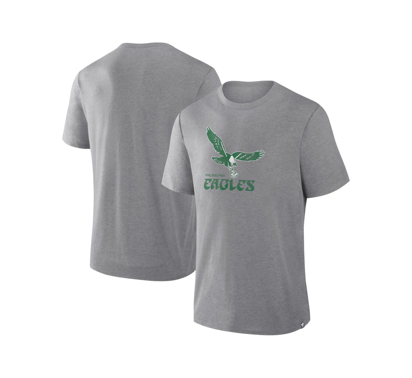 Fanatics Men's Heather Gray Philadelphia Eagles Vintage Heritage Tribute Tri-Blend T-Shirt