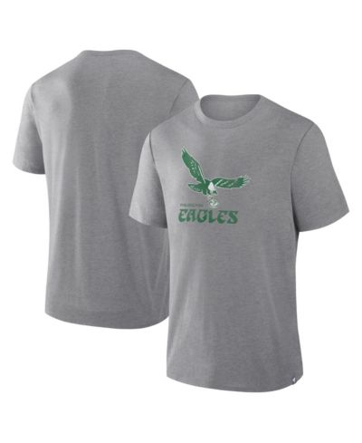 Fanatics Мужская серая футболка Philadelphia Eagles Vintage Heritage Tribute Tri-Blend