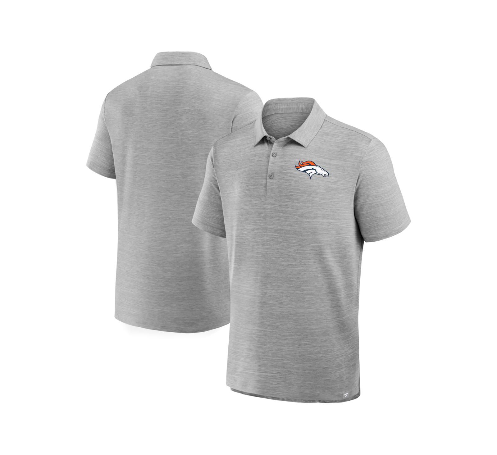 Fanatics Men's Heather Gray Denver Broncos Clutch Polo Shirt