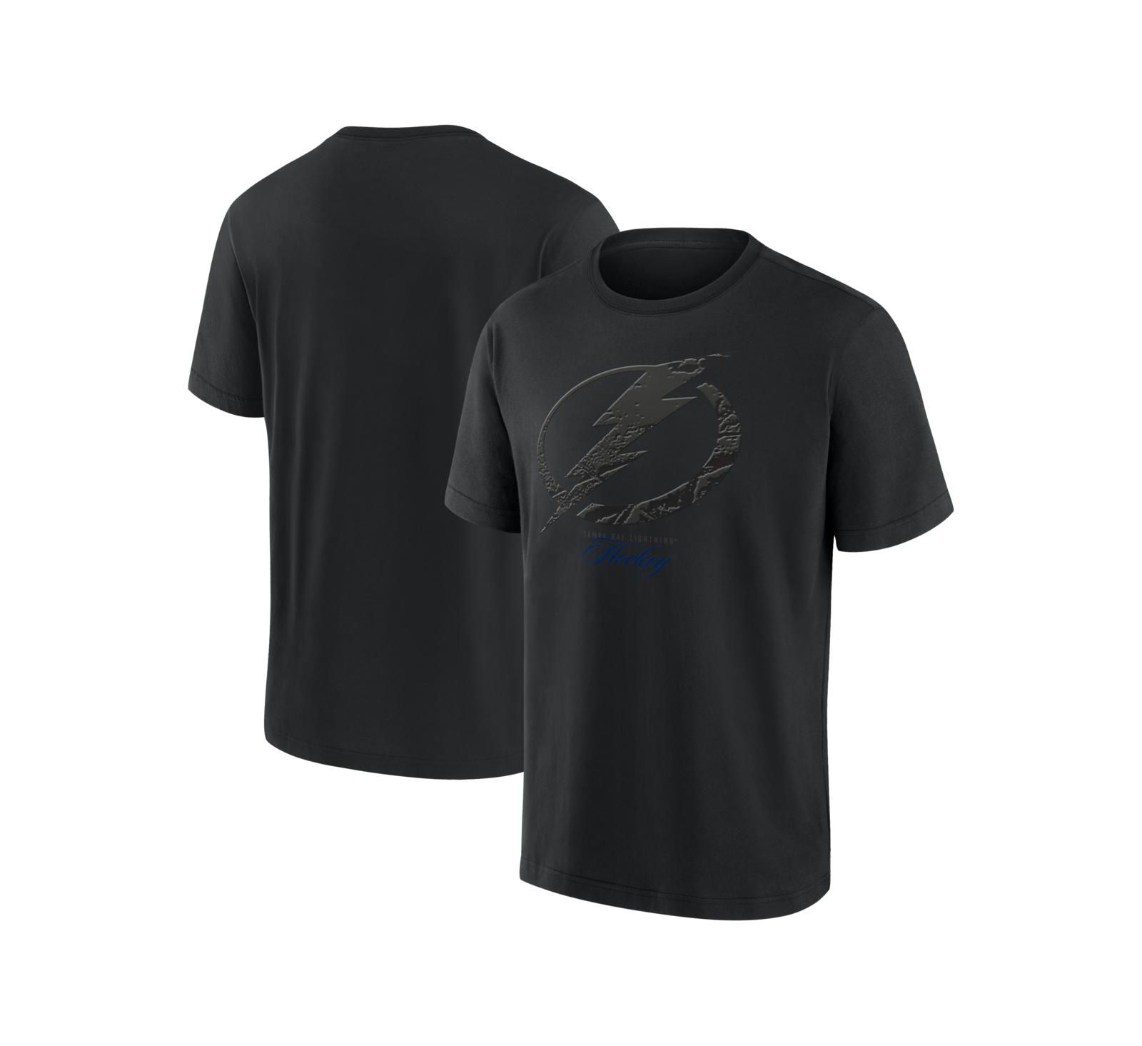 Fanatics Мужская черная утяжеленная футболка Tampa Bay Lightning