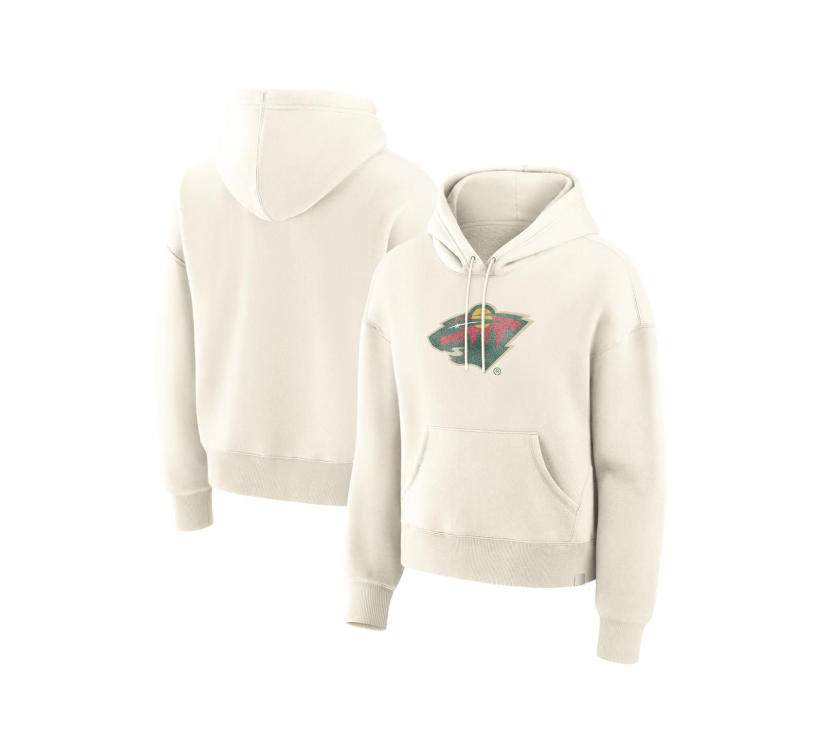 Женское худи Fanatics Minnesota Wild Cream с логотипом