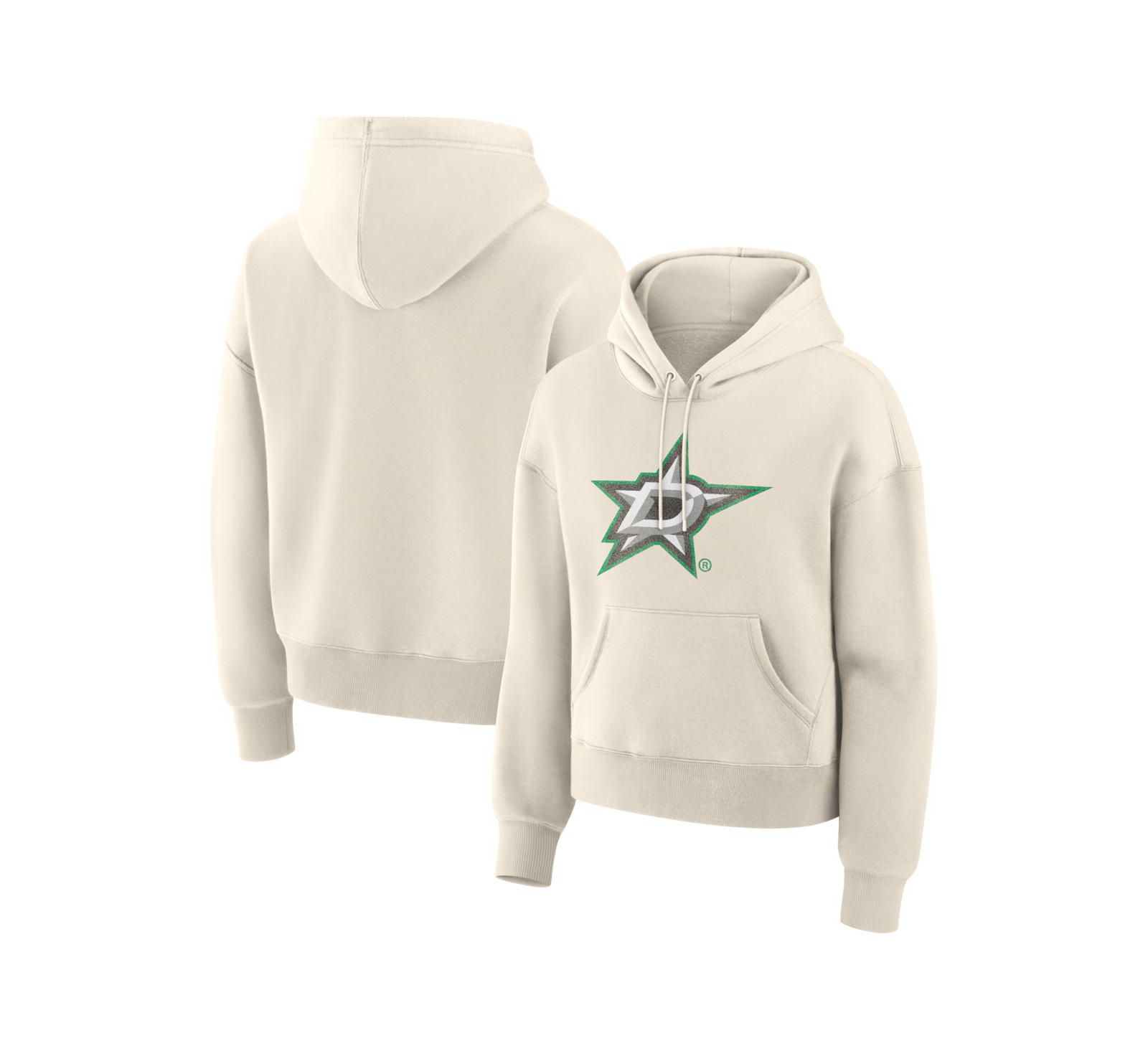 Женское худи Fanatics Dallas Stars с потертым логотипом, цвет крем