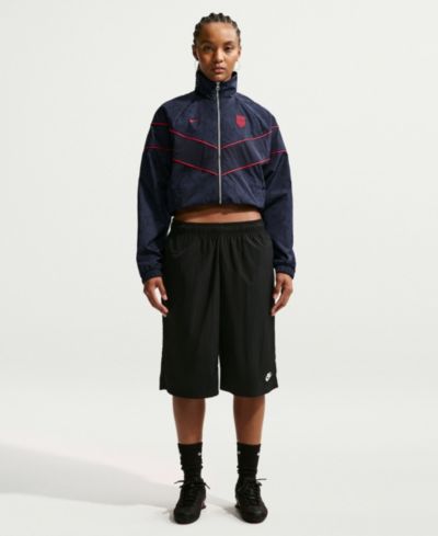 Женская куртка Nike USMNT Windrunner UV Woven Full-Zip темно-синяя