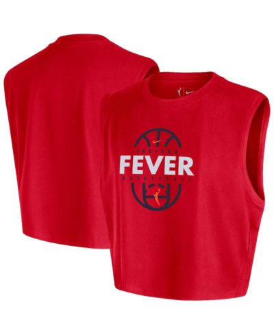 Nike Женская укороченная футболка без рукавов Red Indiana Fever 2026 Authentic On-Court