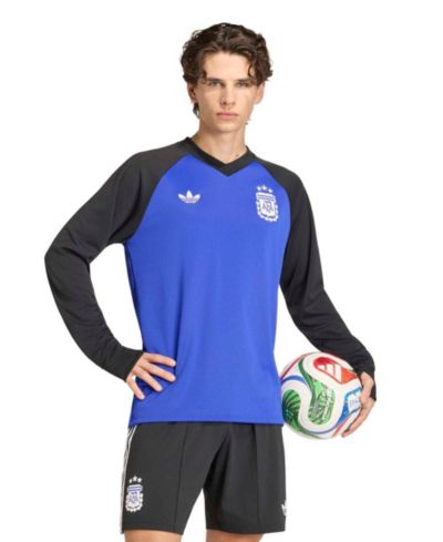 Мужская футболка adidas Argentina National Team 2026 Long Sleeve Pre-Match — Blue