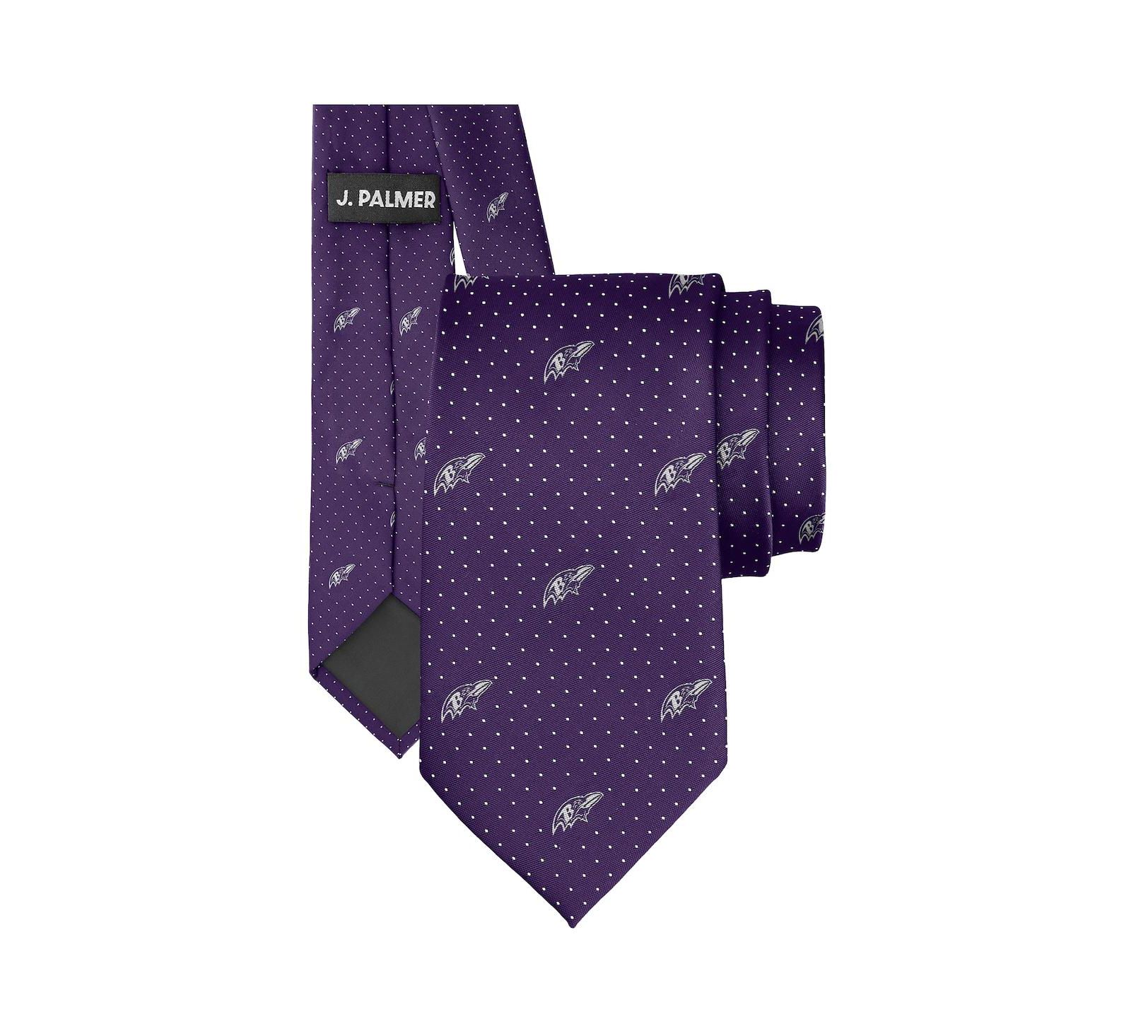J. Palmer Men's Baltimore Ravens Game Day Polka Dot Tie