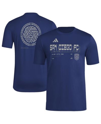 Adidas Мужская футболка San Diego FC 2026 Anthem AEROREADY, темно-синяя