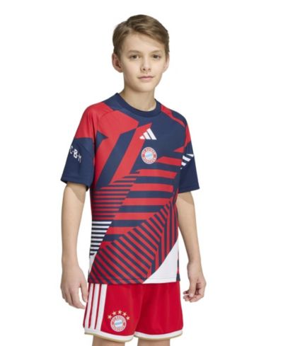 adidas Тренировочная футболка Bayern Munich 2026/27 Pre-Match Home для мальчиков и девочек, синий/красный