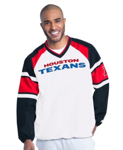 Мужская ветровка Starter White Houston Texans Infield Play Raglan Pullover Jacket