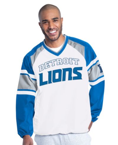 Мужская джерси-пуловер Starter White Detroit Lions Infield Play Raglan
