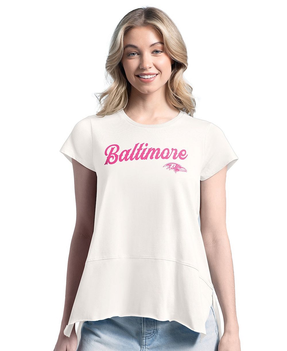 Женская футболка Margaritaville Cream Baltimore Ravens Gametime Is Paradise