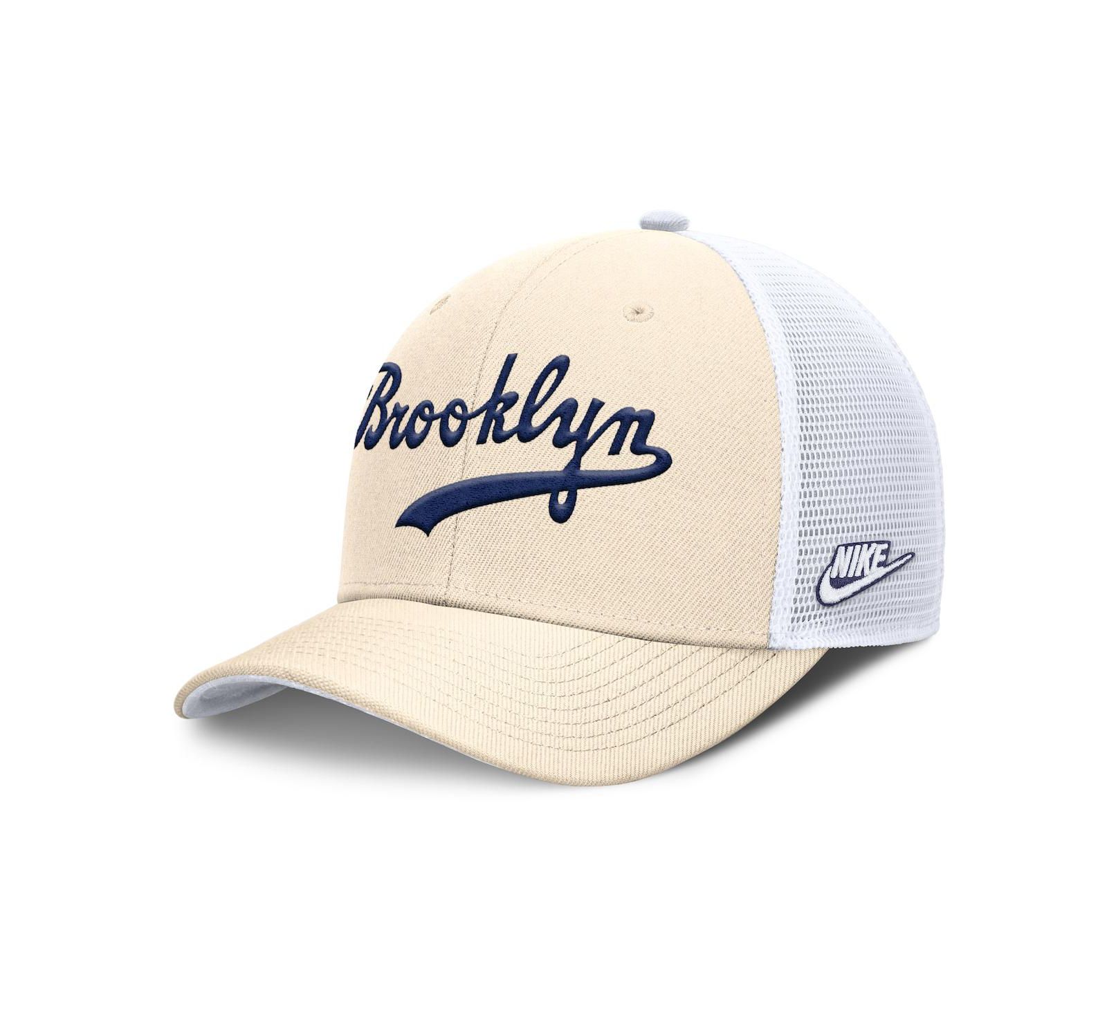 Nike Мужская кепка Trucker Dri-FIT Natural Brooklyn Dodgers Cooperstown Collection с регулировкой