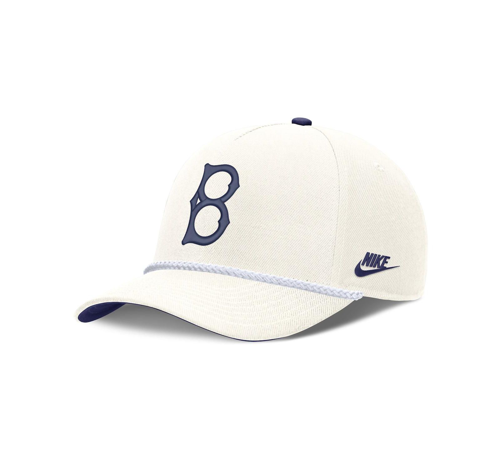 Кепка Nike Men's Cream Brooklyn Dodgers Cooperstown Collection Rise Adjustable