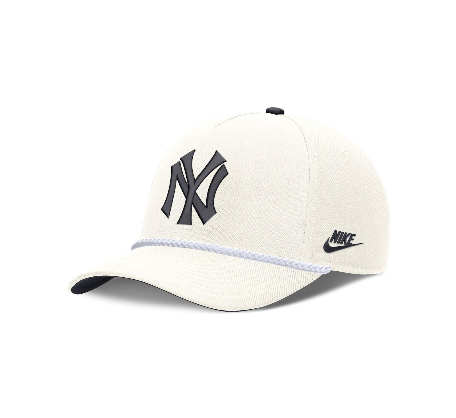 Nike Men's Cream New York Yankees Cooperstown Rise Adjustable Hat