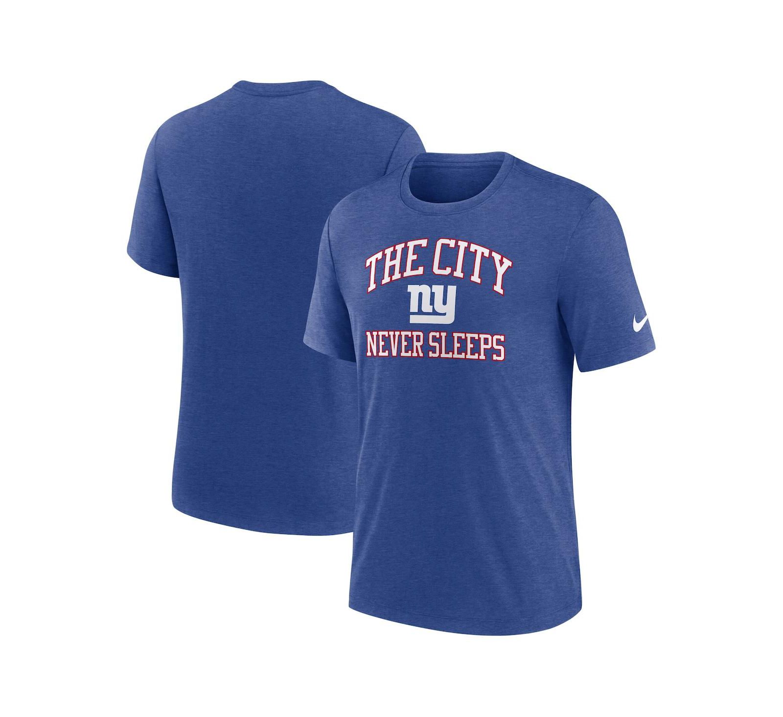 Мужская футболка Nike Royal New York Giants The City Never Sleeps Tri-Blend
