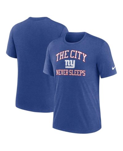 Мужская футболка Nike Royal New York Giants The City Never Sleeps Tri-Blend