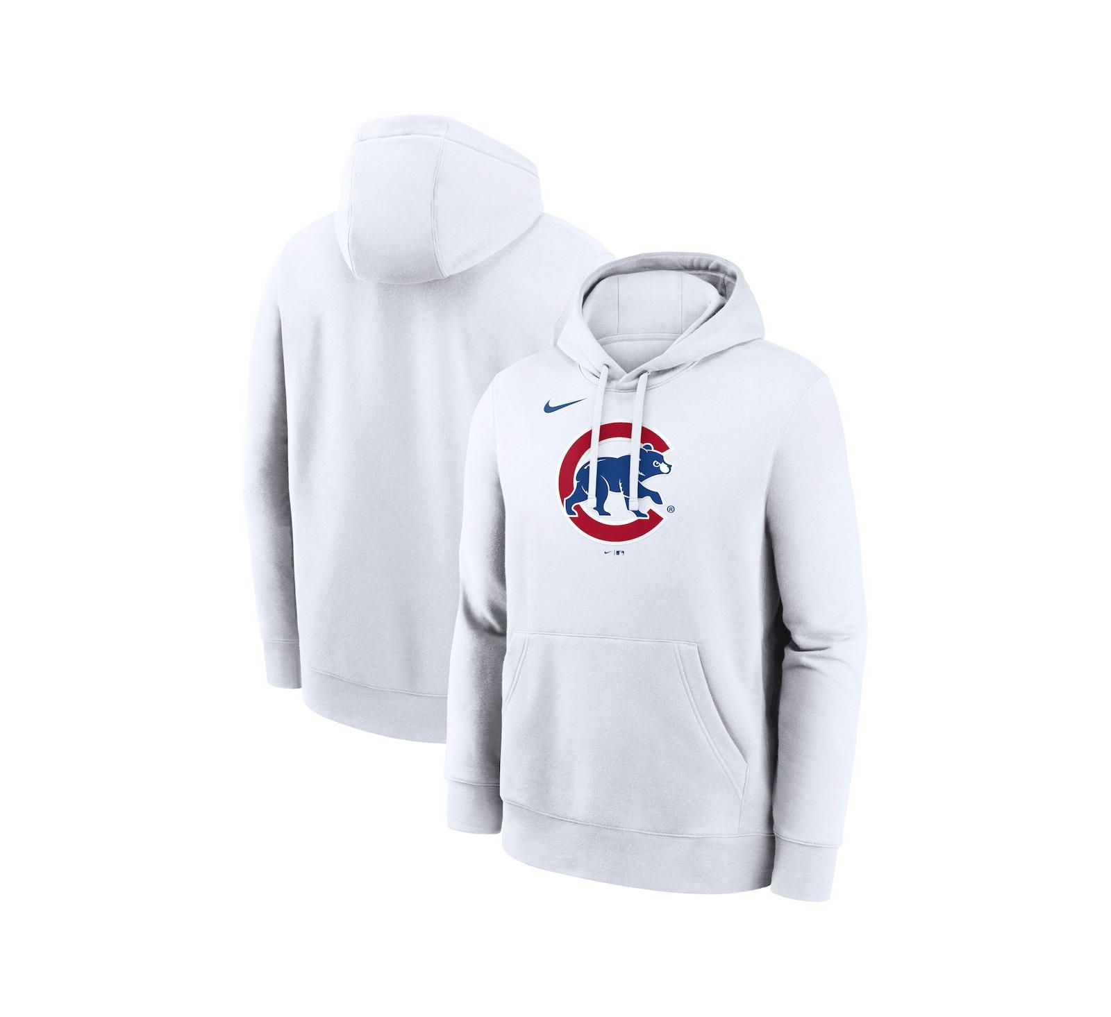 Nike Men's White Chicago Cubs Logo Club Hoodie