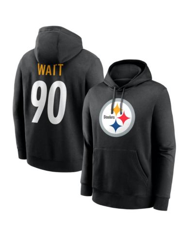 Мужское худи Nike T.J. Watt Pittsburgh Steelers черного цвета с именем и номером