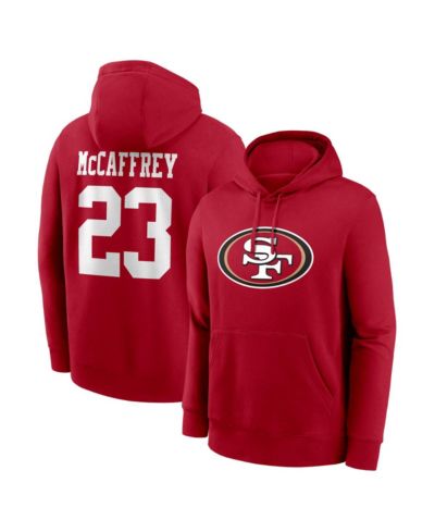 Nike Men's Christian McCaffrey Scarlet San Francisco 49ers Name & Number Hoodie