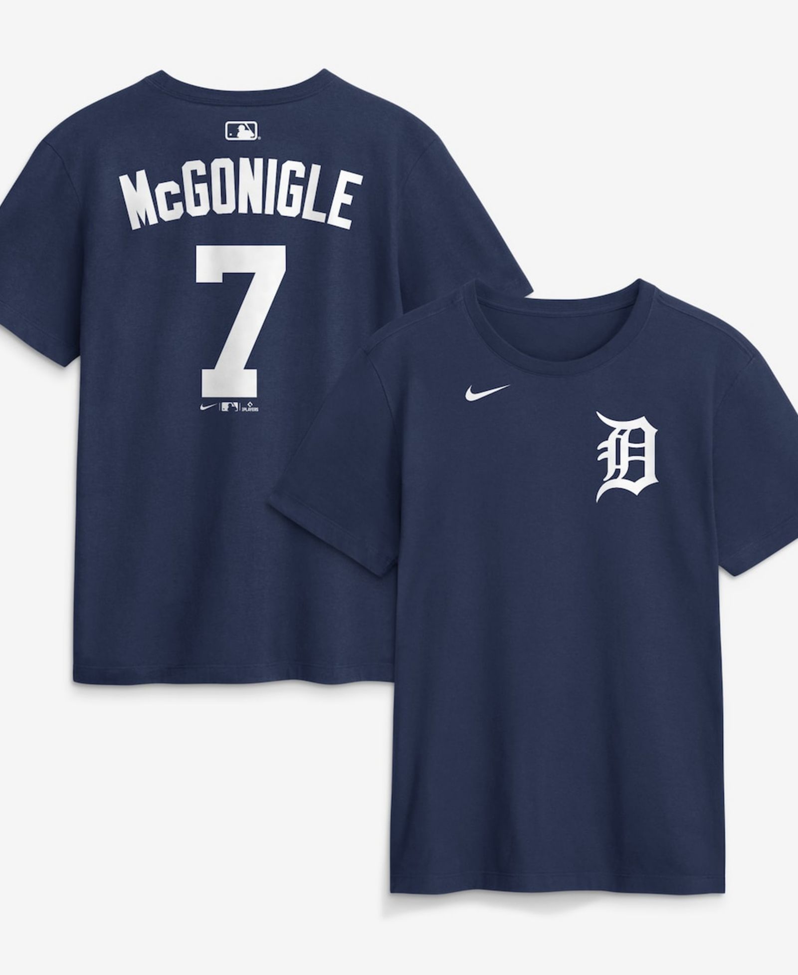 Мужская футболка Nike Kevin McGonigle Navy Detroit Tigers Name & Number