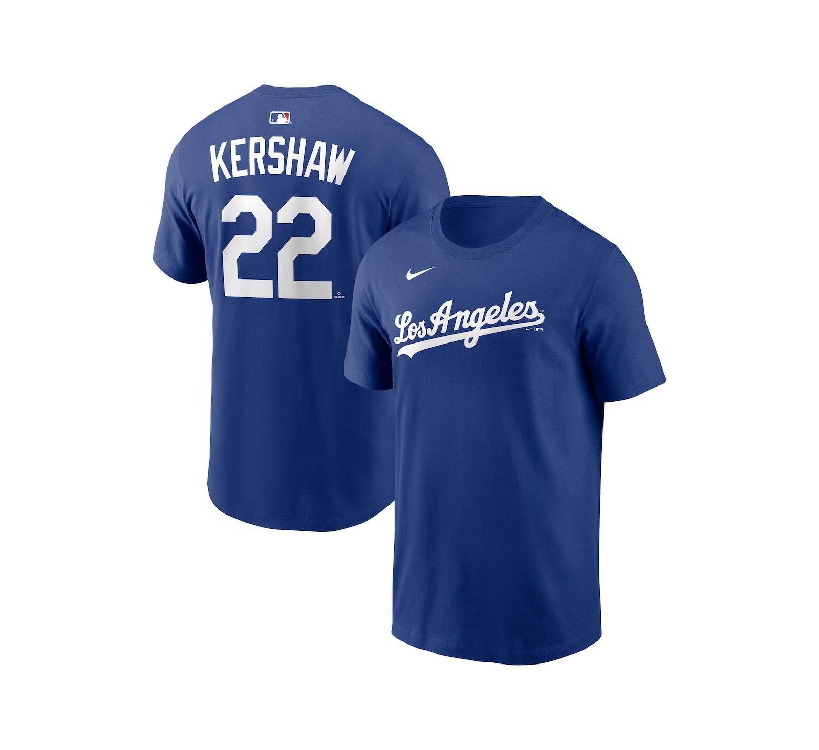Nike Men's Clayton Kershaw Royal Los Angeles Dodgers Alternate Name & Number T-Shirt