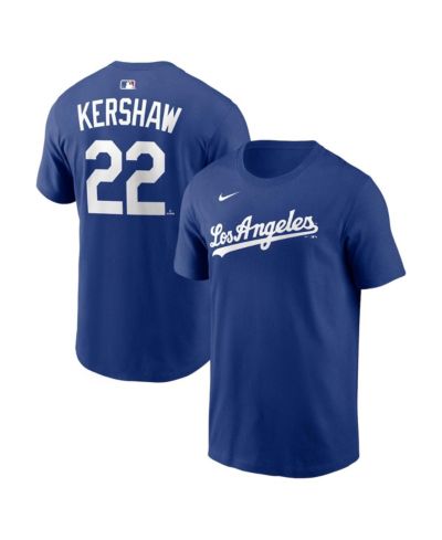 Мужская футболка Nike Clayton Kershaw Royal Los Angeles Dodgers с именем и номером