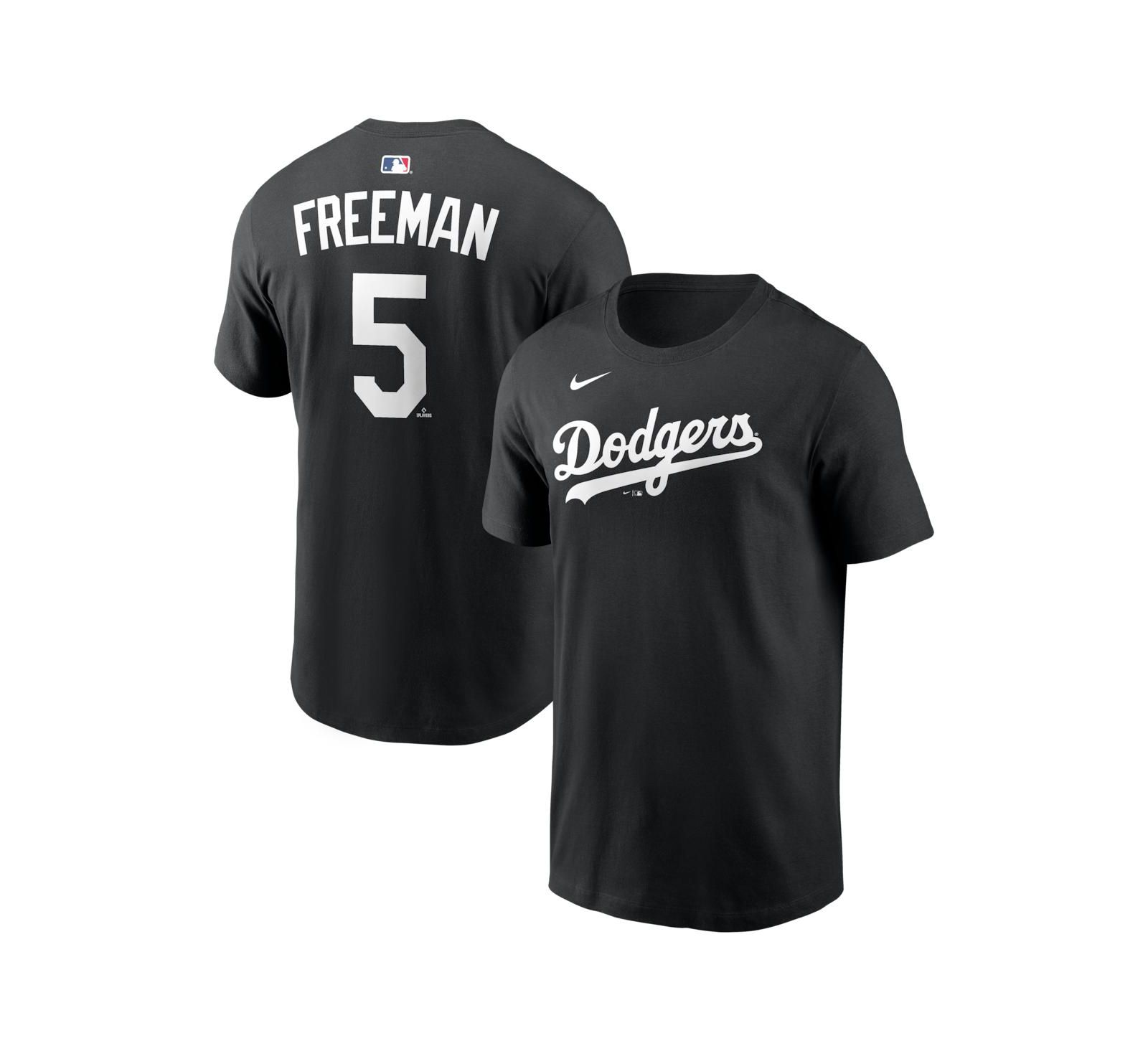 Мужская футболка Nike Freddie Freeman Black Los Angeles Dodgers Name & Number