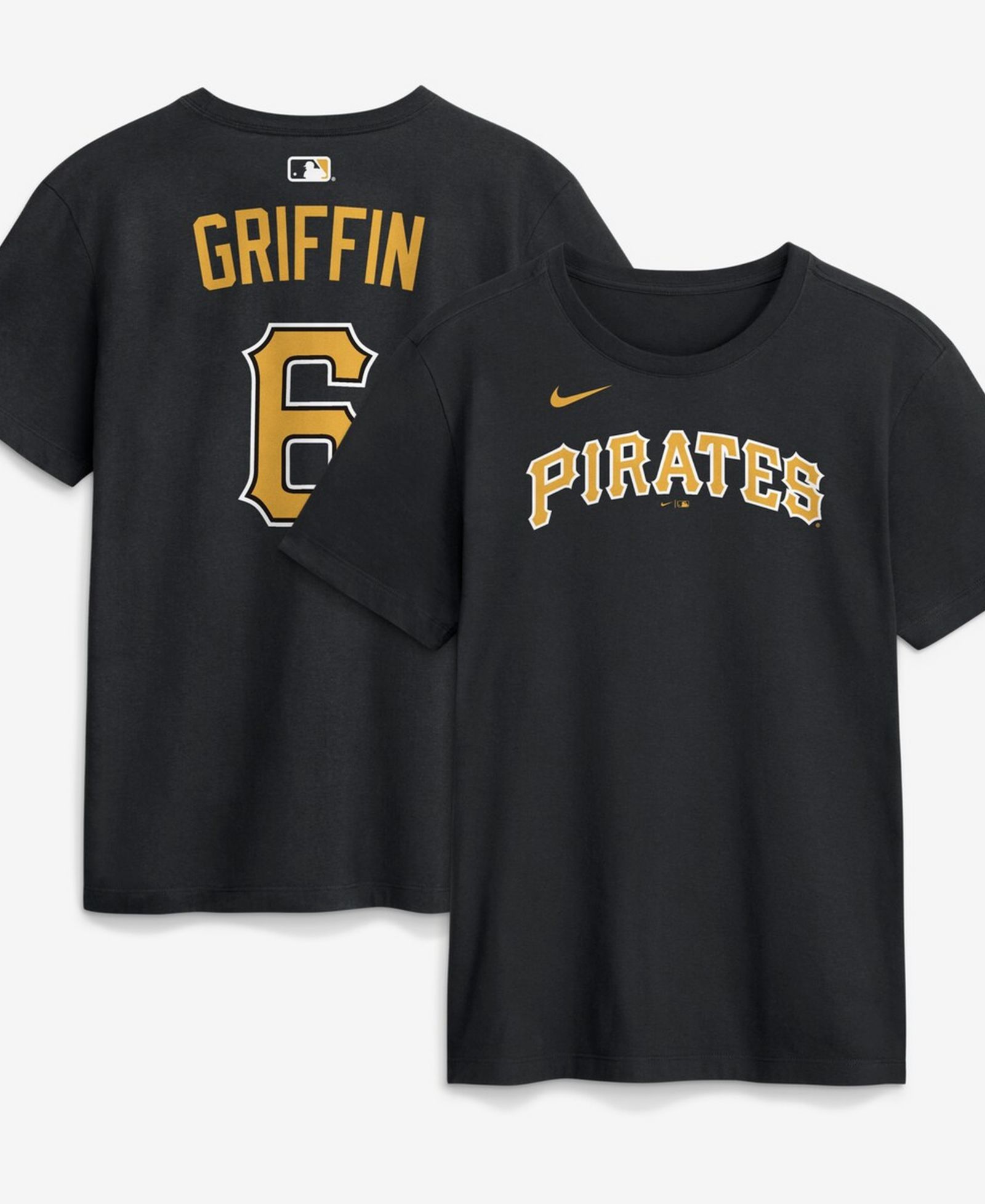 Мужская футболка Nike Konnor Griffin Black Pittsburgh Pirates с именем и номером