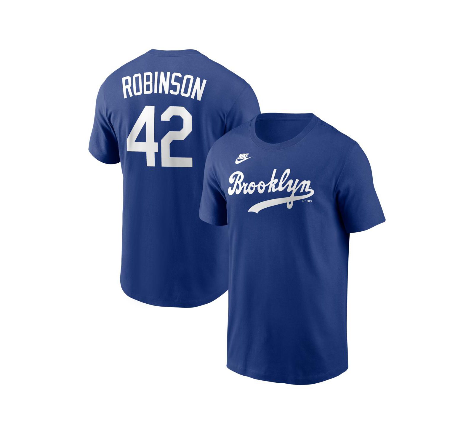 Nike Men's Jackie Robinson Royal Brooklyn Dodgers Cooperstown Collection Name & Number T-Shirt