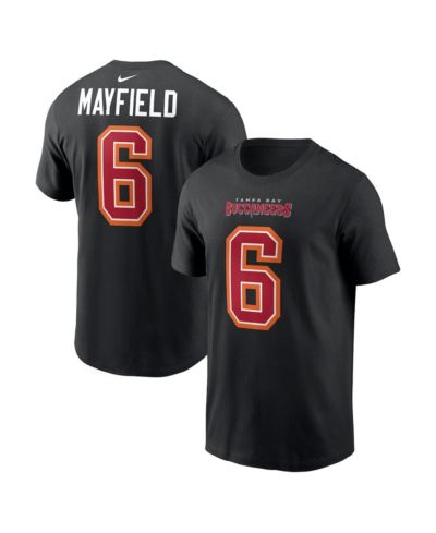 Мужская футболка Nike Baker Mayfield Black Tampa Bay Buccaneers с именем и номером