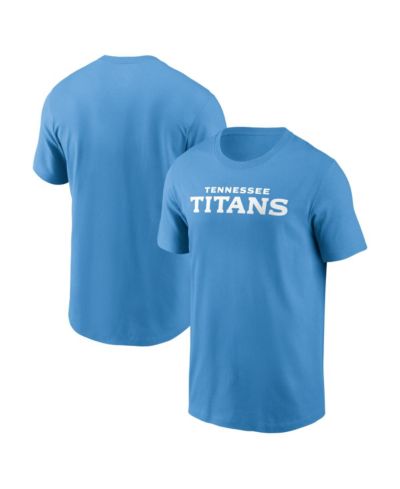 Nike Мужская футболка Tennessee Titans Primetime Wordmark Essential, светло-голубая