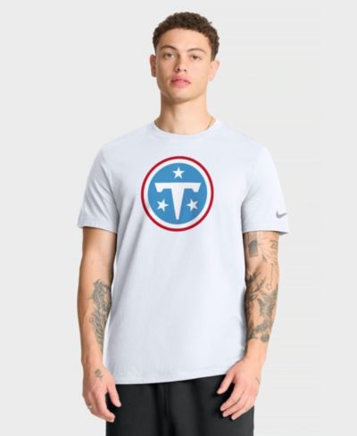 Мужская футболка Nike White Tennessee Titans Essential Logo