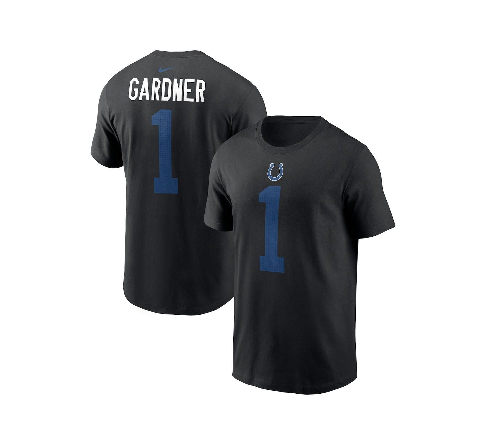Nike футболка Nike Men's Ahmad Sauce Gardner Black Indianapolis Colts Carbon Name & Number