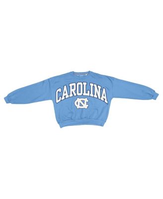 Pressbox Women's Light Blue North Carolina Tar Heels Oversized Janice Waist-Length Sweatshirt