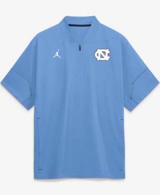 Мужская куртка-ветровка Jordan Carolina Blue North Carolina Tar Heels 2026 Sideline Short Sleeve Quarter-Zip Coach